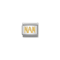Nomination Composable Classic Link Writings Nan in 18k gold