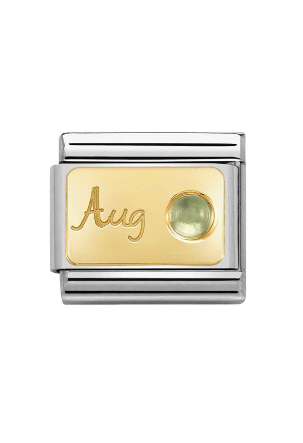 Nomination Composable Classic Link August Peridot in 18k Gold