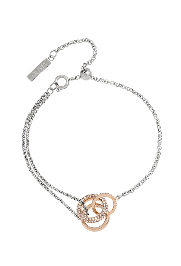 Olivia Burton Crystal Entwine Bracelet Stainless Steel RGP