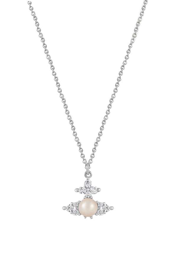 Vivienne Westwood Feodora Pearl Pendant Platinum Plated