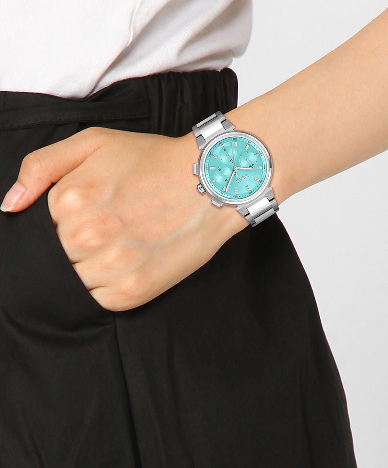 BOSS Ladies One Turquoise Dial Bracelet Watch Stainless Steel