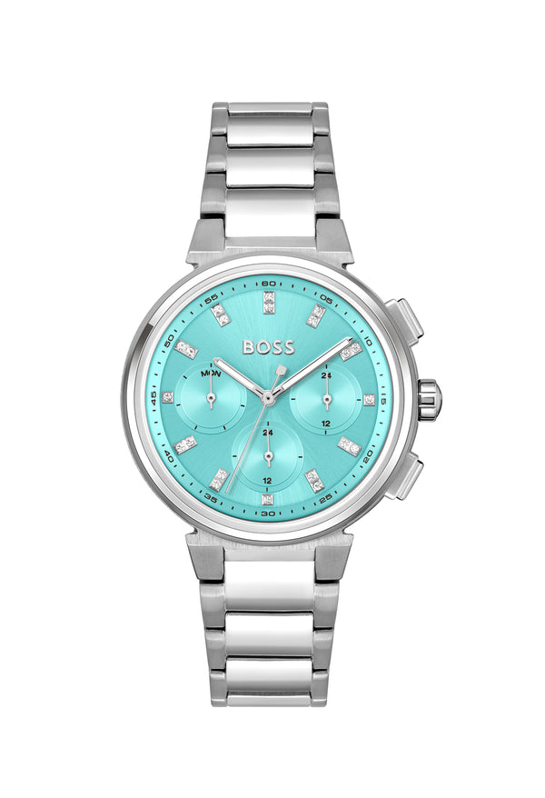 BOSS Ladies One Turquoise Dial Bracelet Watch Stainless Steel