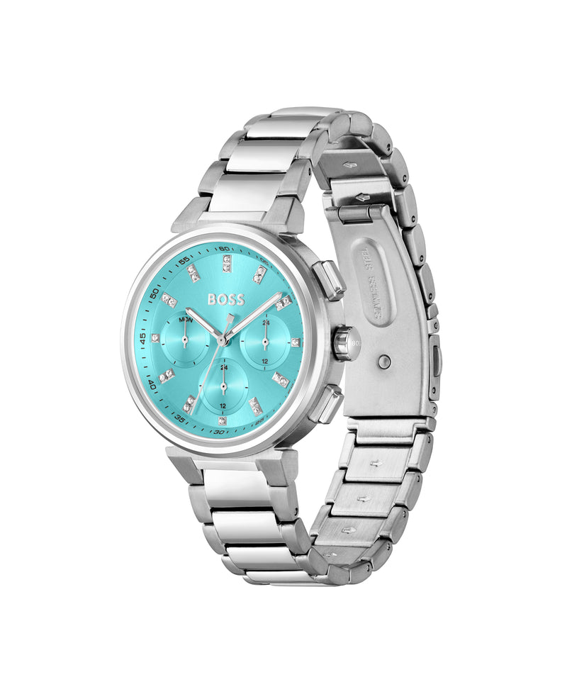 BOSS Ladies One Turquoise Dial Bracelet Watch Stainless Steel