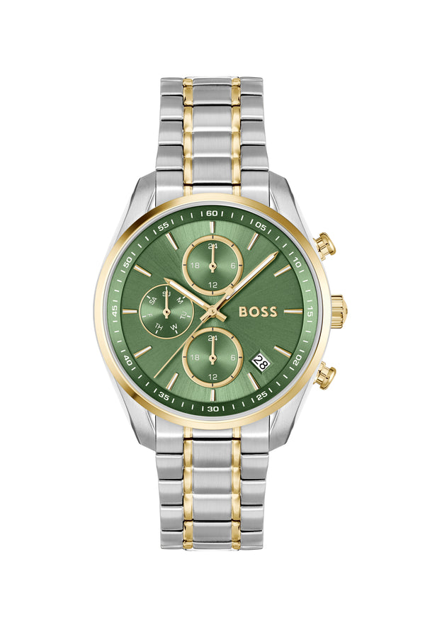 BOSS Ladies Grand Tour Green Dial Bracelet Stainless Steel GP Watch