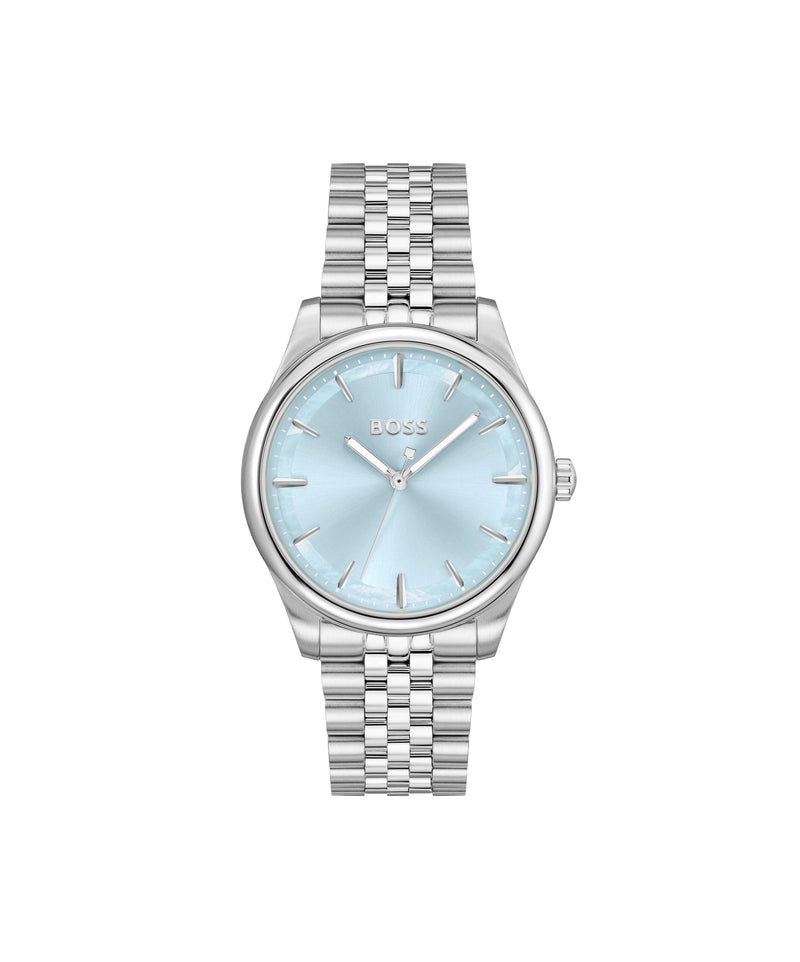 BOSS Ladies Graceful Light Blue Dial Bracelet Watch Stainless Steel