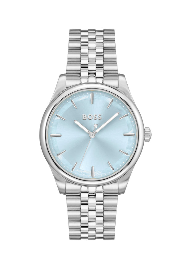 BOSS Ladies Graceful Light Blue Dial Bracelet Watch Stainless Steel