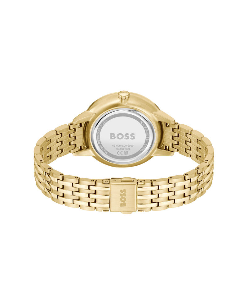 BOSS Ladies Symphony Golden Dial Bracelet Watch Gold  Plated