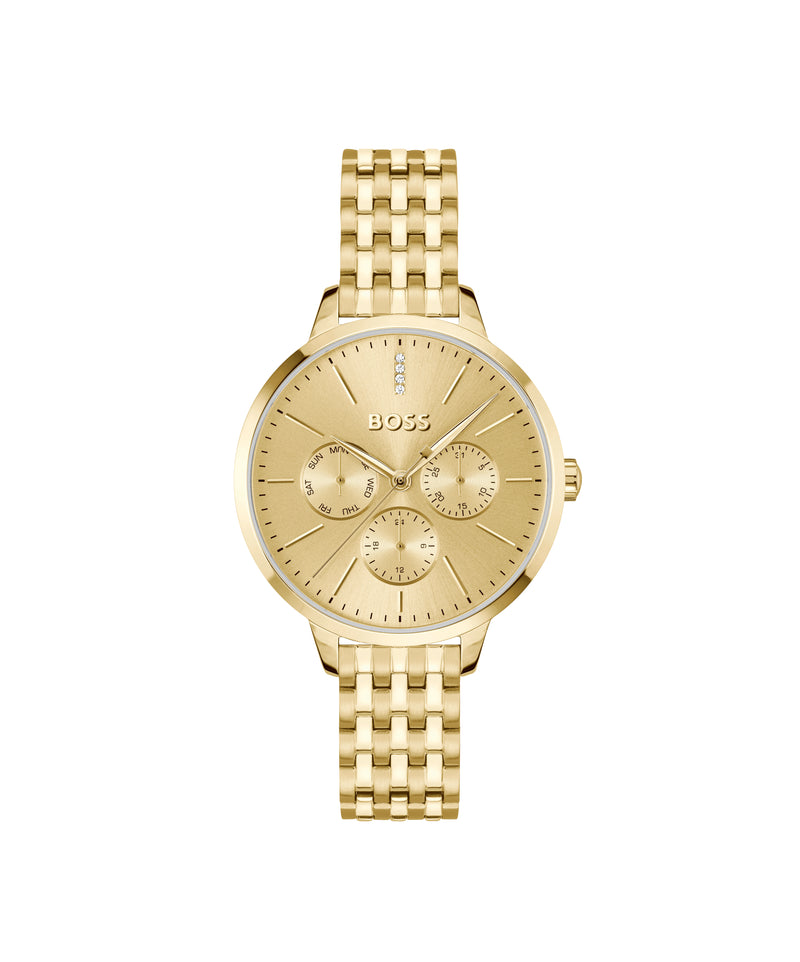 BOSS Ladies Symphony Golden Dial Bracelet Watch Gold  Plated