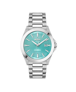 BOSS Mens Strike Turquoise Lined Dial Bracelet Watch Stainless Steel