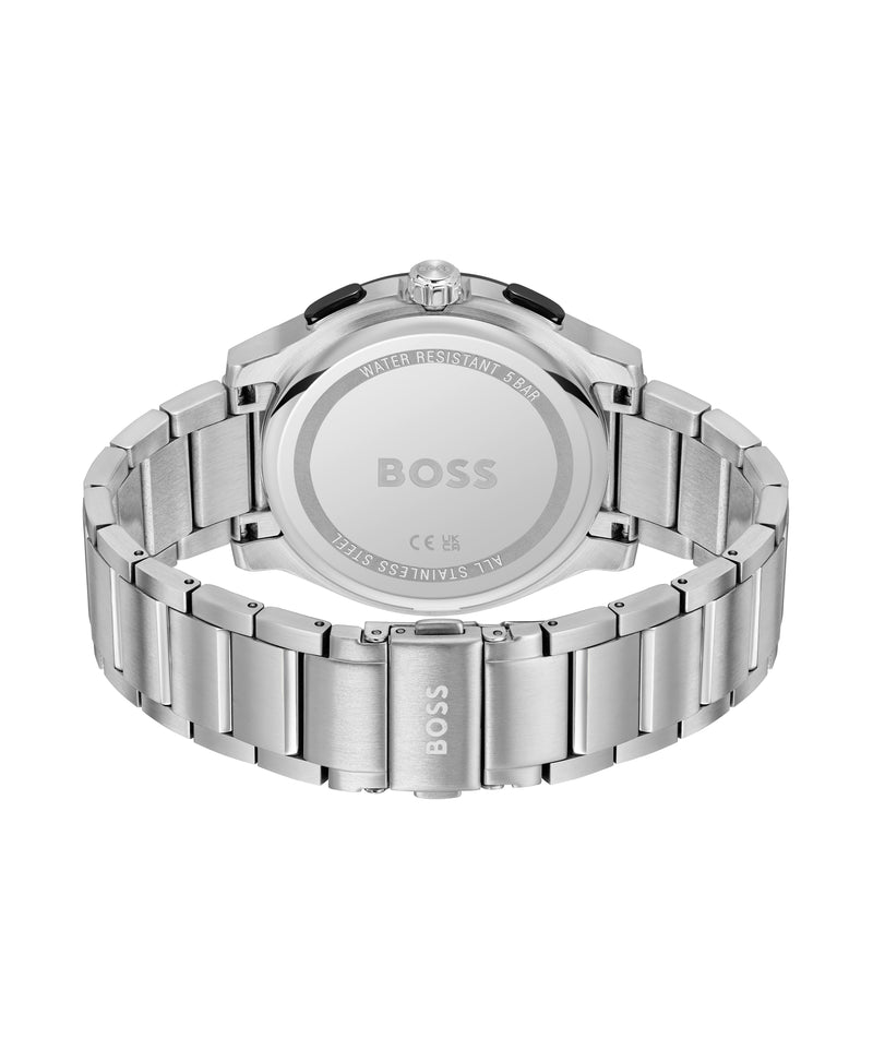 BOSS Mens Peak 2.0 Blue Chronograph Dial Bracelet Watch Stainless Steel