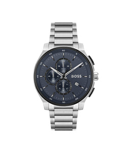 BOSS Mens Peak 2.0 Blue Chronograph Dial Bracelet Watch Stainless Steel