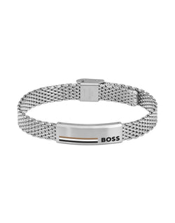 BOSS Mens Alen Mesh Bracelet Stainless Steel