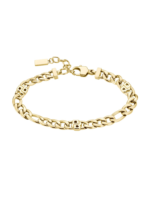 BOSS Double B Bracelet in Gold Plated Stainless Steel