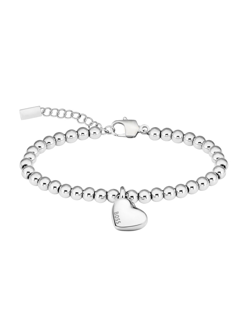 BOSS Honey Beads Heart Bracelet in Stainless Steel *