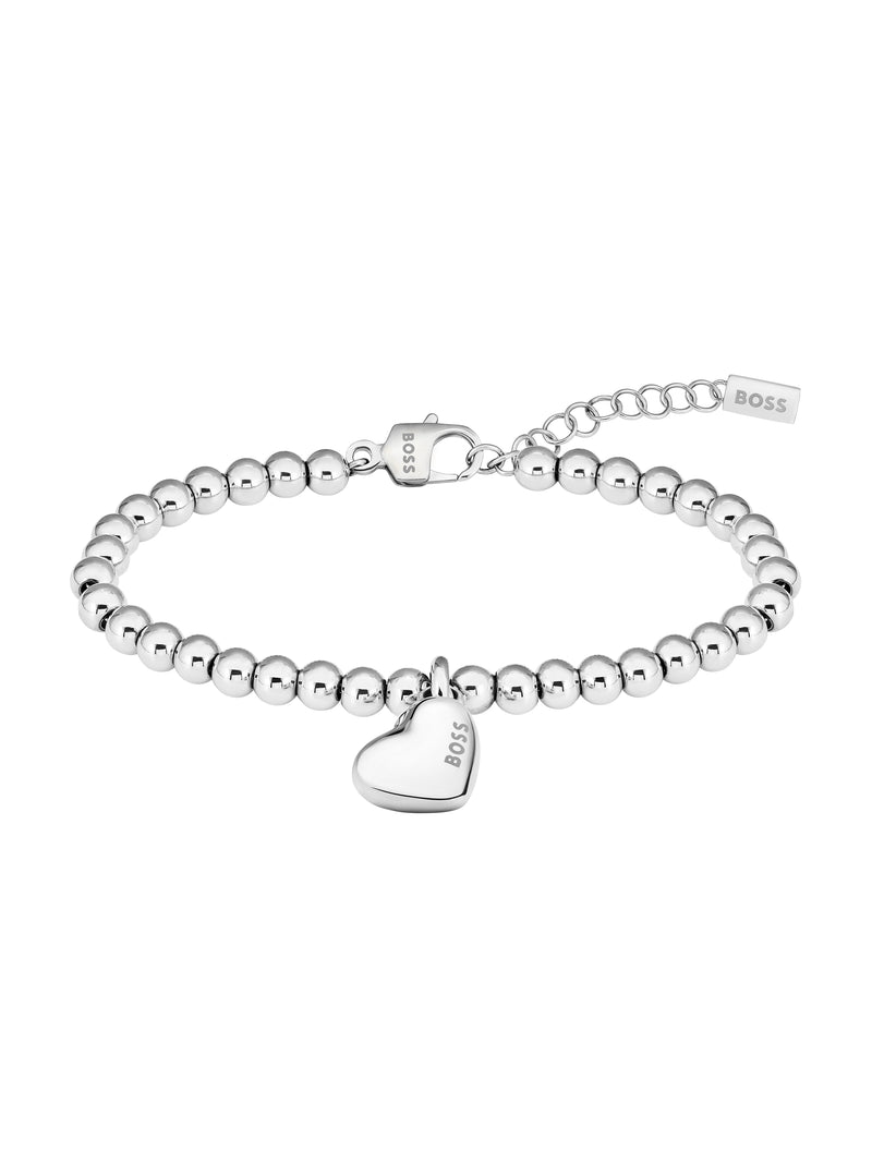 BOSS Honey Beads Heart Bracelet in Stainless Steel *