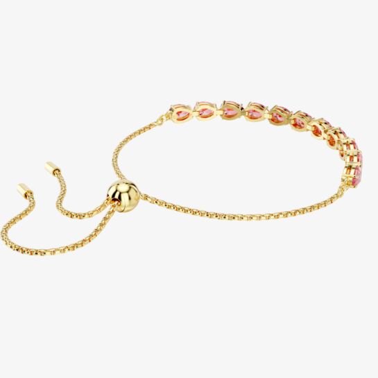 Swarovski Matrix Pink Pear Cut Bracelet in Gold Plated