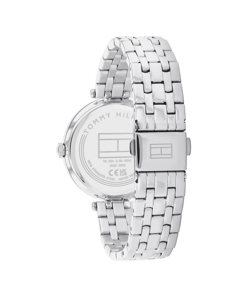 Tommy Hilfiger Ladies Natalie Pave` Crystal Dial Bracelet Watch Stainless Steel