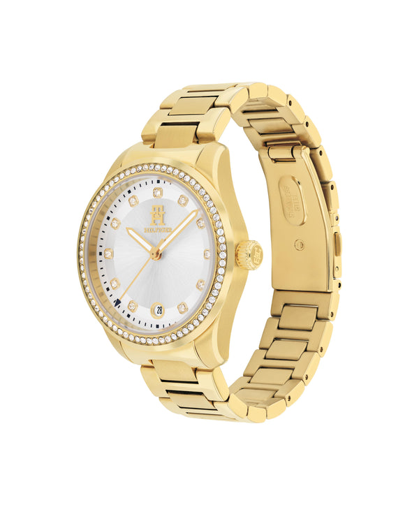 Tommy Hilfiger Ladies TH85 Crystals Bracelet Watch Gold Plated