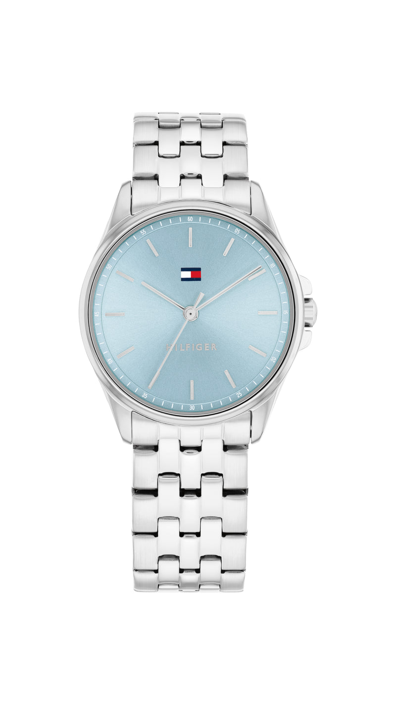 Tommy Hilfiger Ladies Jade Light Blue Dial Bracelet Watch Stainless Steel