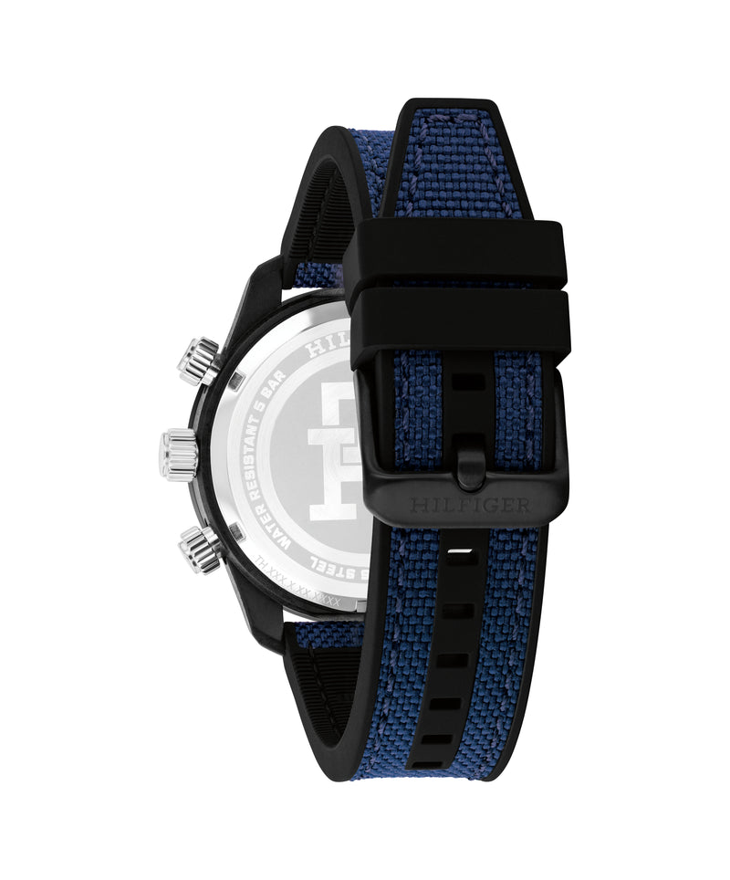 Tommy Hilfiger Mens TH85 Blue Chronograph Dial Strap Watch