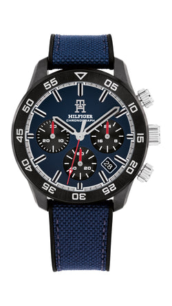 Tommy Hilfiger Mens TH85 Blue Chronograph Dial Strap Watch