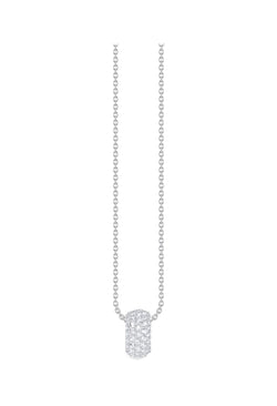 Thomas Sabo Cubic Zirconia Pave` Ring Necklace Sterling Silver