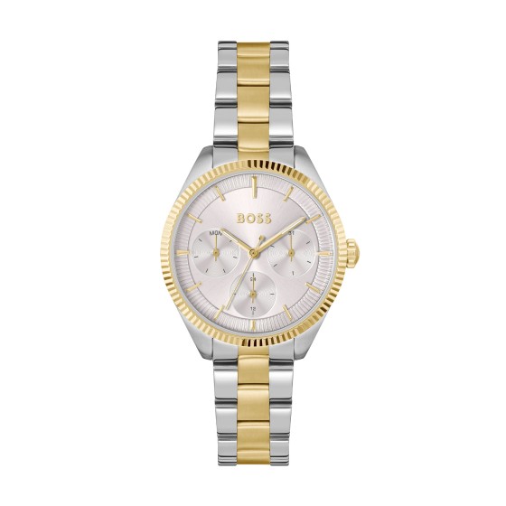 BOSS Ladies Sage Sport Silver Dial Bracelet Stainelss Steel / Gold Plated Watch