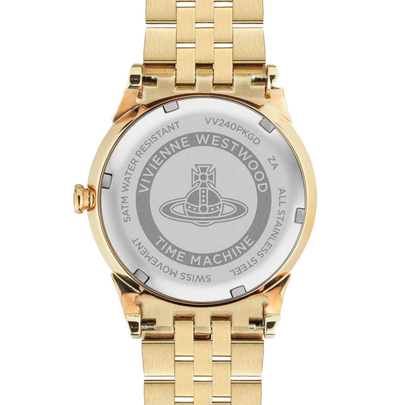 Vivienne Westwood Ladies Seymour Brushed Rose Dial Watch Gold Plated