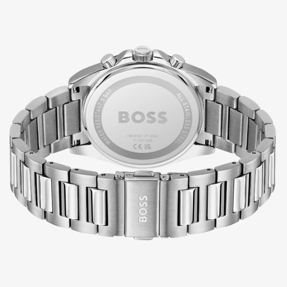 BOSS Mens Strike Chronograph Green Lined Dial Bracelet Watch Stainless Steel