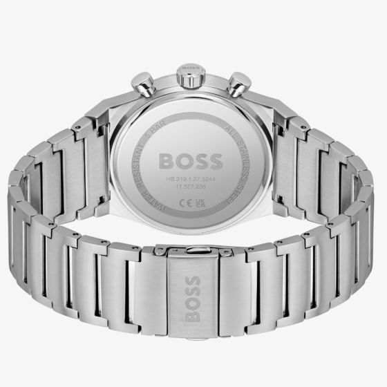 BOSS Mens Candor Chronograph Blue Dial Bracelet Watch Stainless Steel