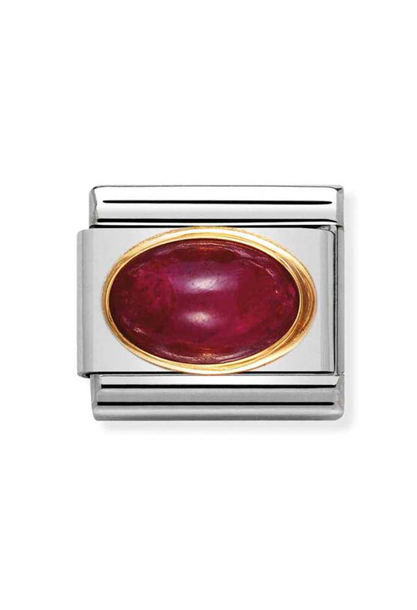 Nomination Composable Classic Link Oval Ruby 18ct Gold