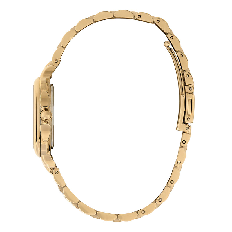 Women's Olivia Burton Grosvenor Square Gold Crystal Dial Bracelet Watch Gold Plated