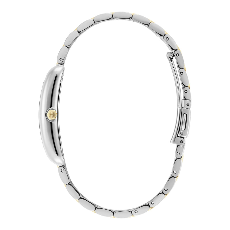 Olivia Burton Ladies Classics Grove White Tank Dial Bracelet Watch Stainless Steel & Gold Plated