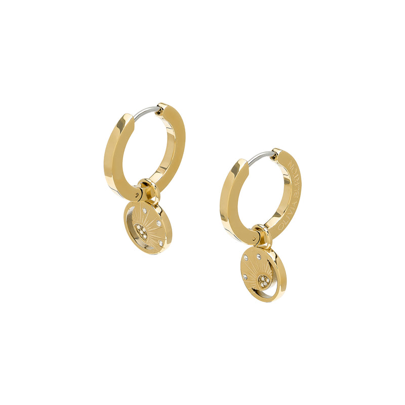 Olivia Burton Celestial Sun Hoop Earrings Gold Plated