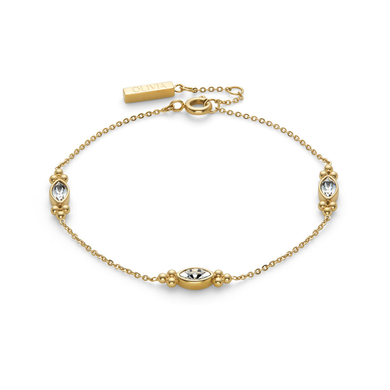 Olivia Burton Dainty Crystal Bracelet Gold Plated