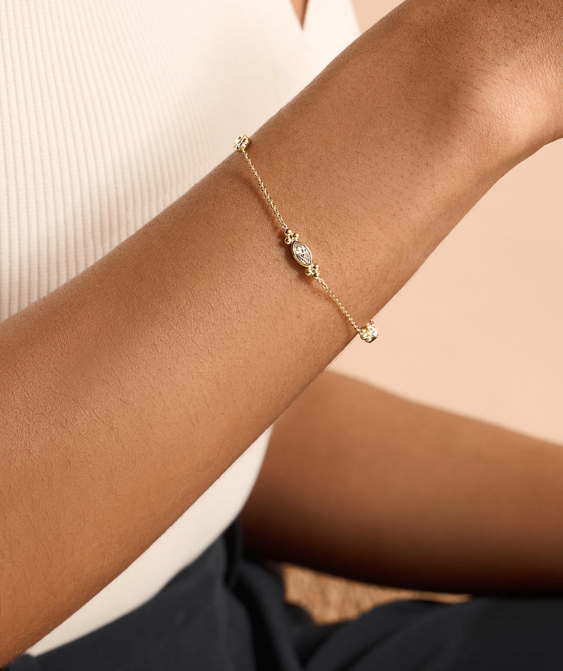 Olivia Burton Dainty Crystal Bracelet Gold Plated