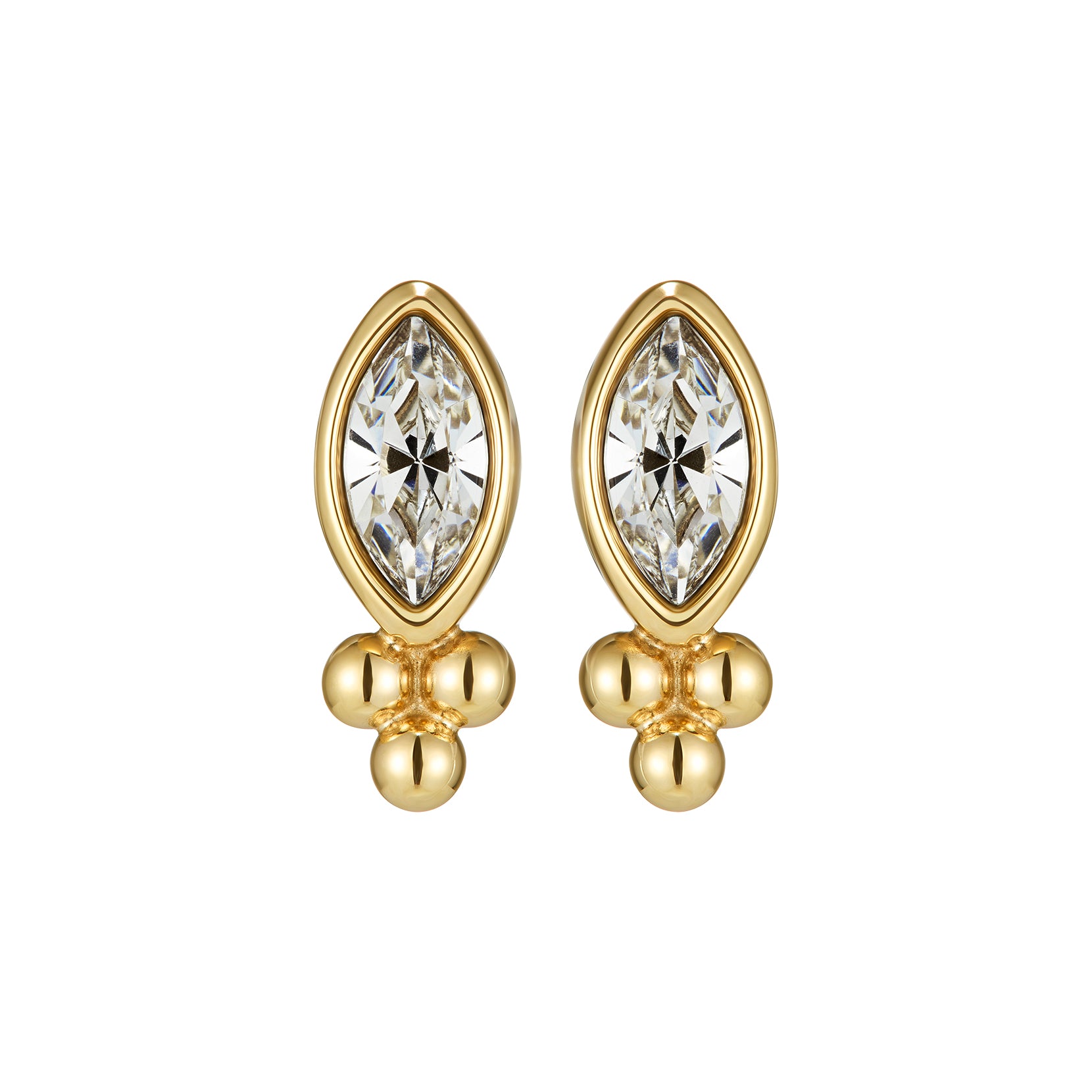 Olivia Burton Dainty Crystal Stud Earrings Gold Plated