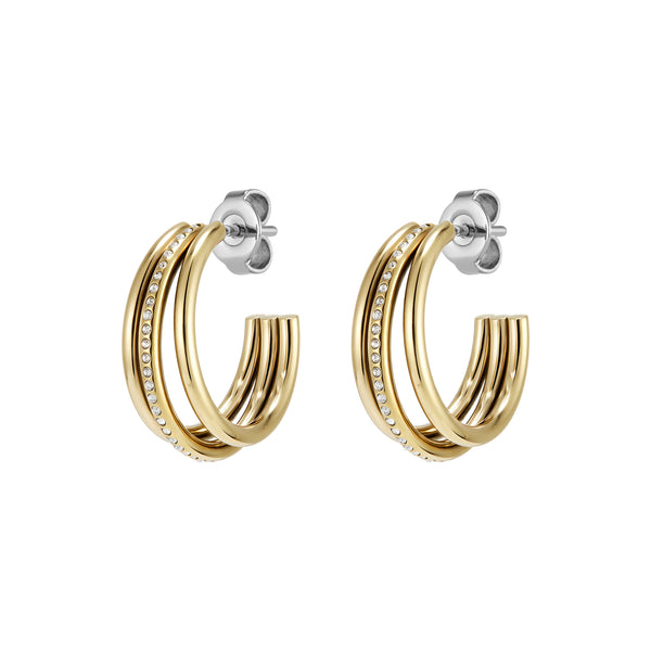 Olivia Burton Classic Everstacked Hoop Earrings Stainless Steel Gold Plated