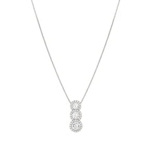 Nomination Seidivina Cubic Zirconia Triple Halo Drop Necklace Silver