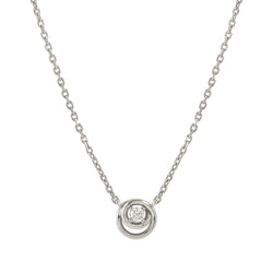 Nomination Cosmiclove Cubic Zirconia Set Circle Necklace Silver