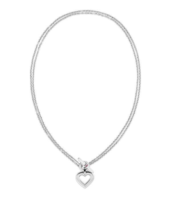 Tommy Hilfiger Heart T-Bar Necklace Stainless Steel