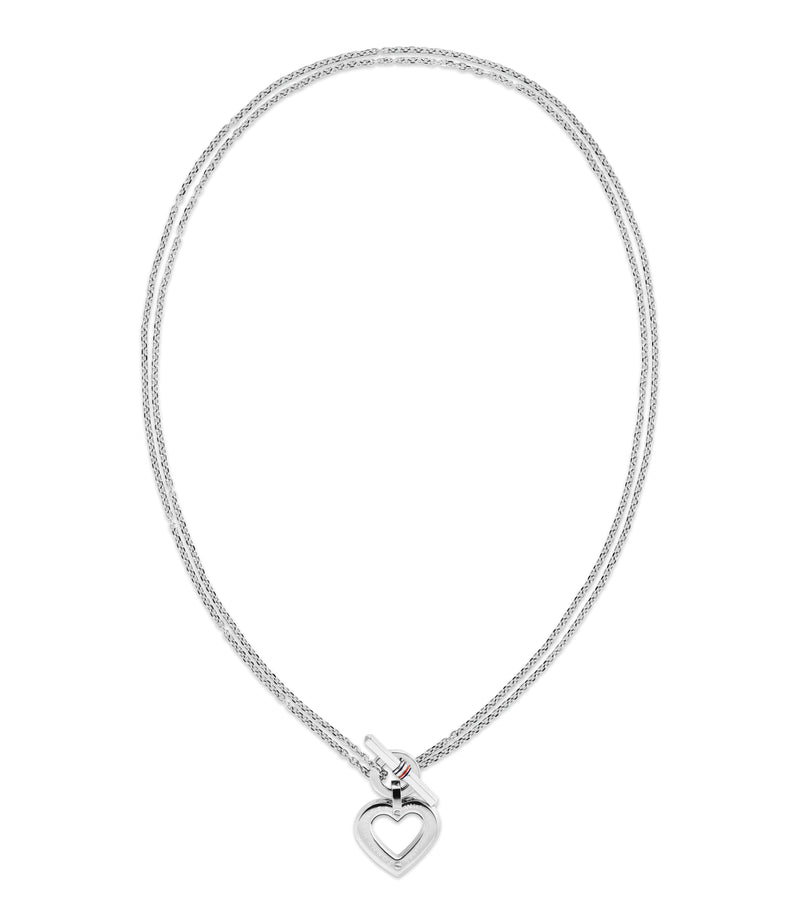 Tommy Hilfiger Heart T-Bar Necklace Stainless Steel