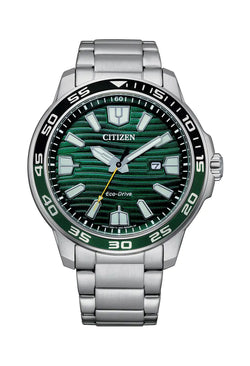 Citizen Gents Eco-Drive Sport Green Dial Bracelet Watch