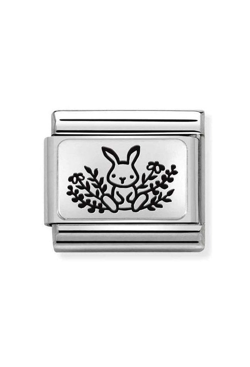 Nomination Composable Classic Link Rabbit Flowers in Silver