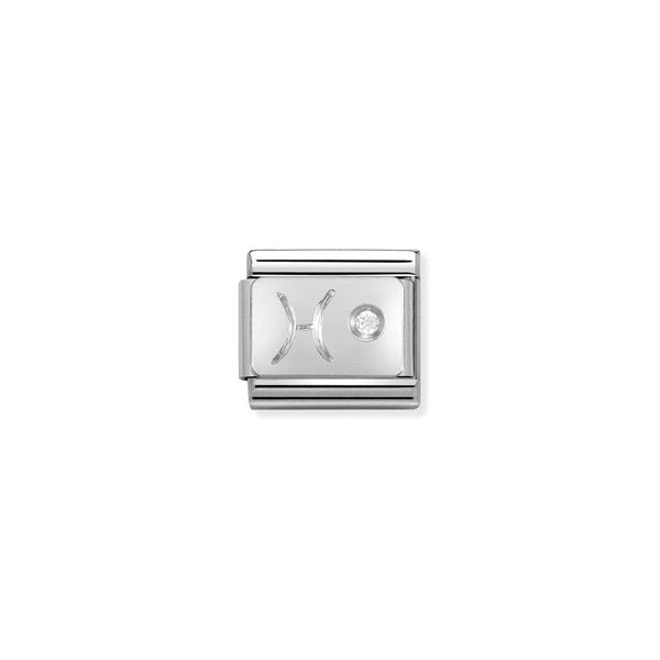 Nomination Composable Classic Link Zodiac Pisces in Cubic Zirconia and 925 Silver