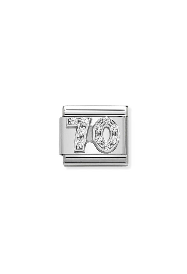 Nomination Composable Classic Link SYMBOLS 70 in Steel, Cubic Zirconia & Silver 925