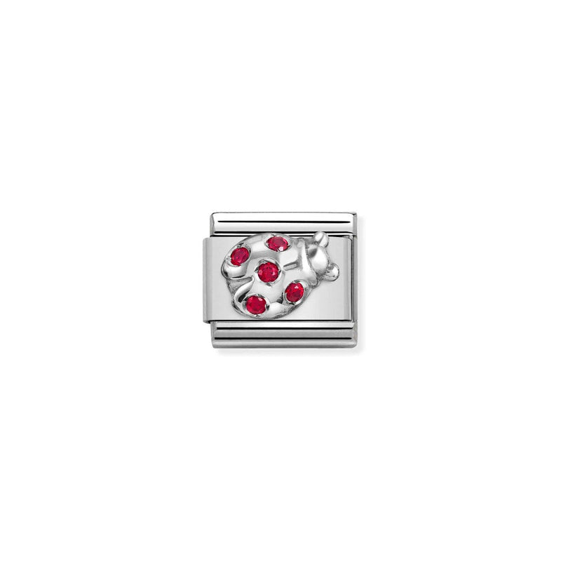 Nomination Composable Classic Link SYMBOLS RED LADYBUG in Steel, Cubic Zirconia & Silver 925