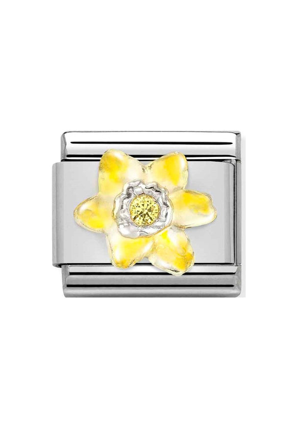 Nomination Composable Classic Link Narcissus Charm in Silver