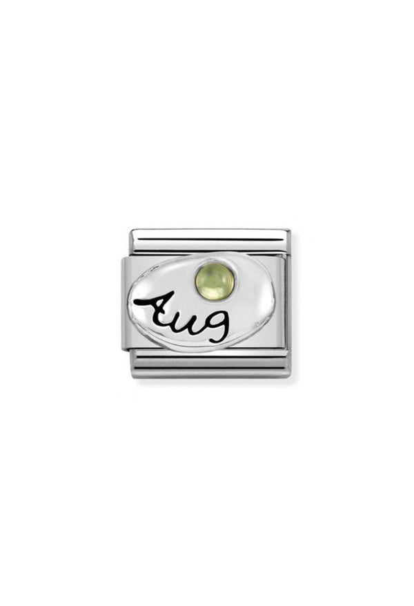 Nomination Composable Classic Link SYMBOLS AUGUST PERIDOT in Stainless Steel, Sterling Silver and Stones