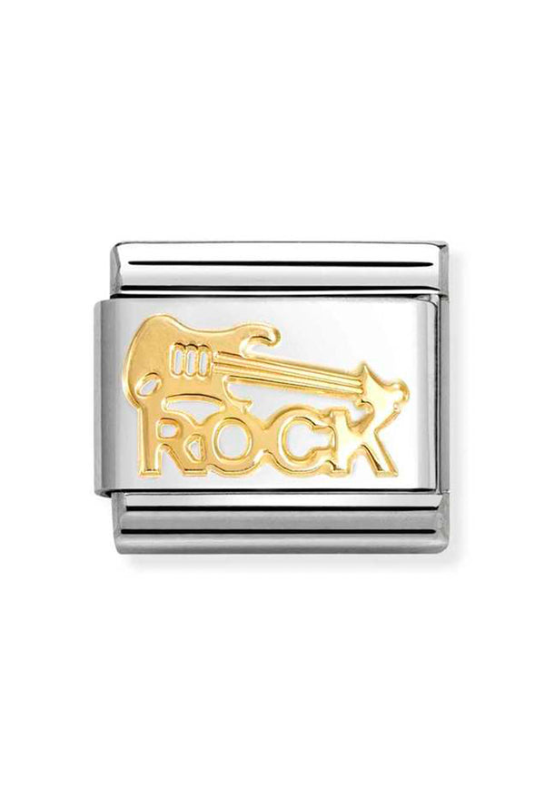 Nomination Composable Classic Link Music Rock Guitar in 18k gold